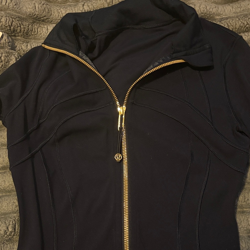 Lululemon Athletica navy blue Jacket with Gold Zipper
